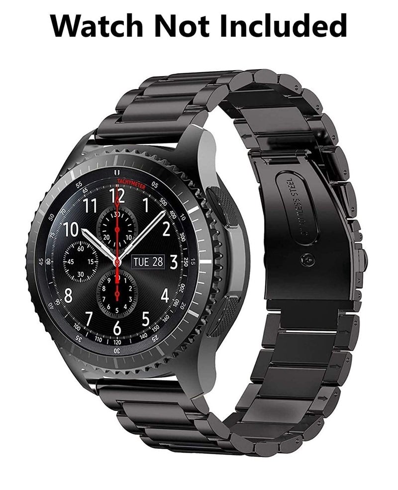 PEFKO PSS90 22MM Stainless Steel Heavy Metal Chain Loop Bands / Straps Compatible with Noise Colorfit Pulse 2 Max / Huawei GT2(46mm) / Honor Magic Watch 2(46mm) / Noise Pulse Go Buzz / Boat Flash / Xtend / Xtend Pro / Noise Colorfit Ultra Fireboltt Rage / Fireboltt Phoenix / Noise Colorfit Pulse Grand / Noise Colorfit Pulse 2 Max Smart Watch & All 22mm lug Watches (BLACK, 22MM [ HEAVY METAL CHAIN ]) - Image 2