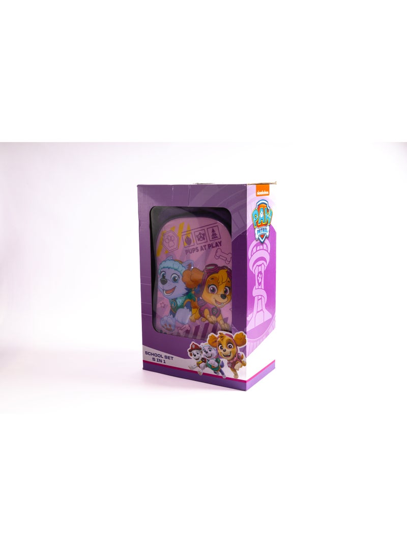 باو بترول طقم حقيبة بعجلات مقاس 18 بوصة من باو باترول مع حقيبة غداء ومقلمة وزجاجة مياه وصندوق غداء - أرجواني - Image 2