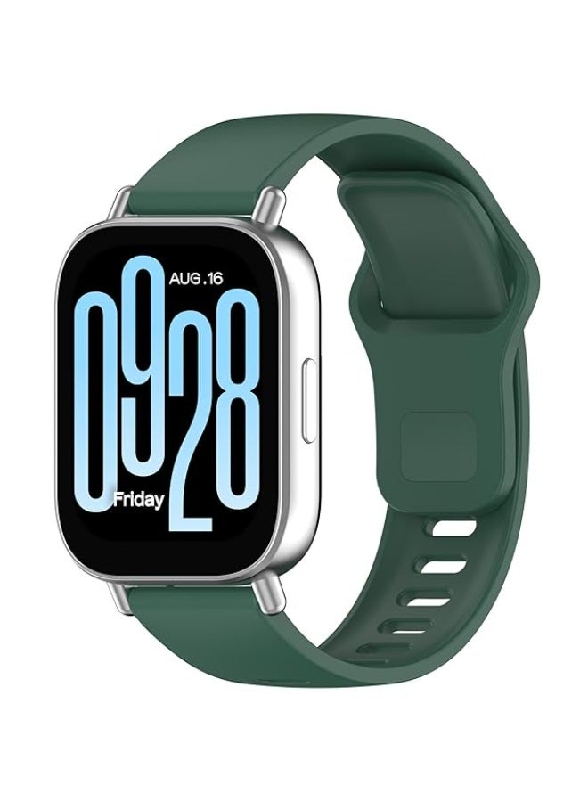 أشرطة متوافقة مع سوار Xiaomi Redmi Watch 5 Active/Redmi Watch 5 Lite، سوار بديل من السيليكون الناعم، سوار رياضي [مقاوم للتآكل] [قابل للتنفس] (أخضر) - Image 1