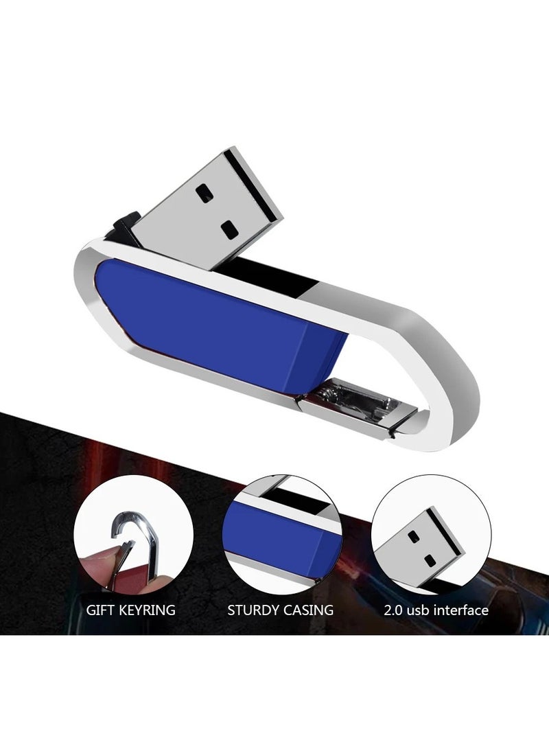 USB Flash Drive, Portable Metal Thumb Drive with Keychain, USB 2.0 Flash Drive Memory Stick, Convenient and Fast Pen Thumb U Disk for External Data Storage, (1pc 32GB Silver) - Image 4