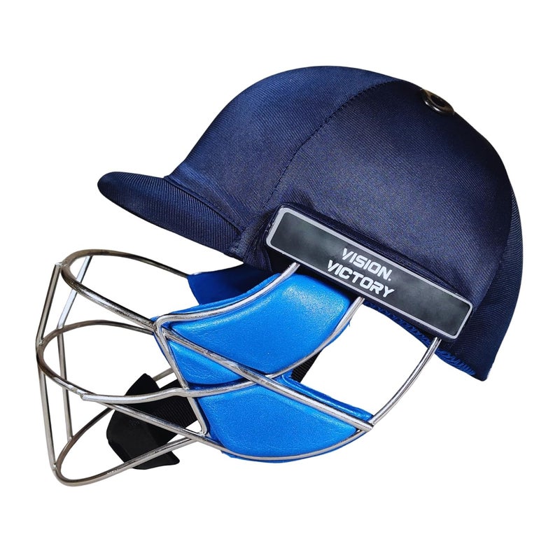 Prokick Cricshell Cricket Helmet with Fixed Stainless Steel Grill | Ultra-Protection Padding: Shock Proof, Lightweight | Comfortable Fit | Better Visibility (Navy - Medium) - Image 2