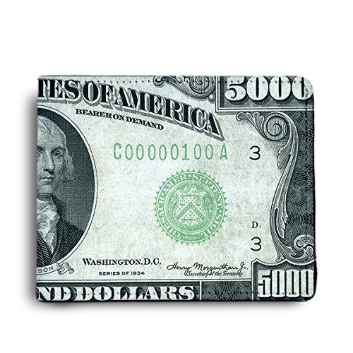 ShopMantra Dollar Artwork Printed Pu Grey Leather Wallet For Men's - Image 1