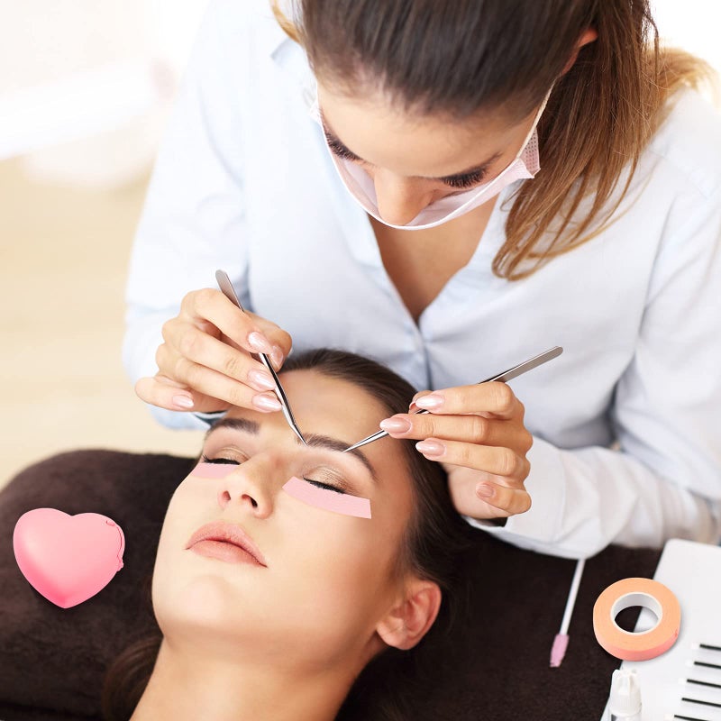 Maitys Eyelash Extension Tape Breathable Adhesive Lash Tape Non-Woven Fabric Lash Tape with Heart-Shaped Tape Dispenser Cutter, 0.5 Inch Wide, 10 Yards Long of Each (Pink, Purple, Green) - Image 5