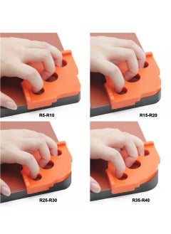 KASTWAVE Radius Jig Router Templates Corner Routing Templates, ABS+CNC high Hardness Processing Glue, Rounded Corners Bit R5 R10 R15 R20 R25 R30 R35 R40 (1 Set of 4 Packs)  - Image 2
