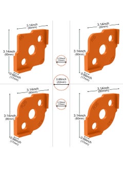 KASTWAVE Radius Jig Router Templates Corner Routing Templates, ABS+CNC high Hardness Processing Glue, Rounded Corners Bit R5 R10 R15 R20 R25 R30 R35 R40 (1 Set of 4 Packs)  - Image 5