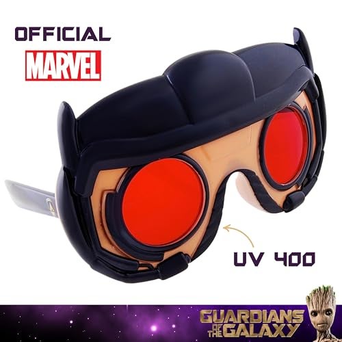 Sun-Staches Guardians Of The Galaxy Official Star Lord Sunglasses | Marvel Mask Costume Accessory | UV400 | One Size Fits Most - Image 2