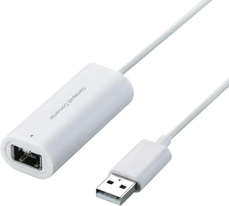 ELECOM Gamepad Converter for Wii Controllers, Support Wii Game Classic Controller and Classic Controller Pro, Only Compatible with Windows PC 39 inch Cable Length (JC-W01UWH) - Image 1