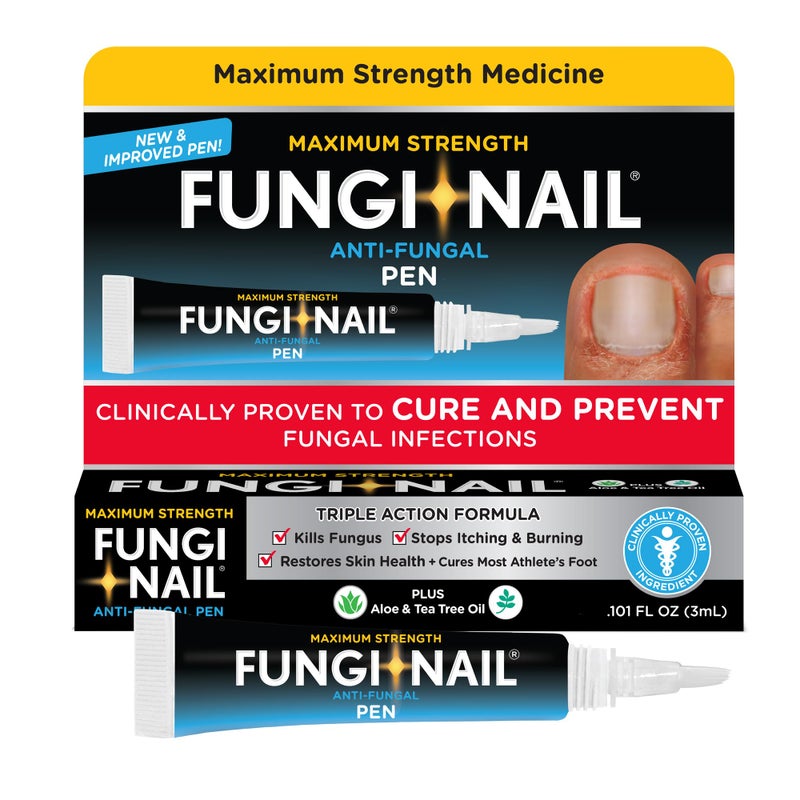 Fungi-Nail Pen Applicator Anti-Fungal Solution, Kills Fungus That Can Lead to Nail & Athleteâ€™s Foot with Tolnaftate & Clinically Proven to Cure and Prevent Fungal Infections, 0.101 Fl Oz (Pack of 1) - Image 1