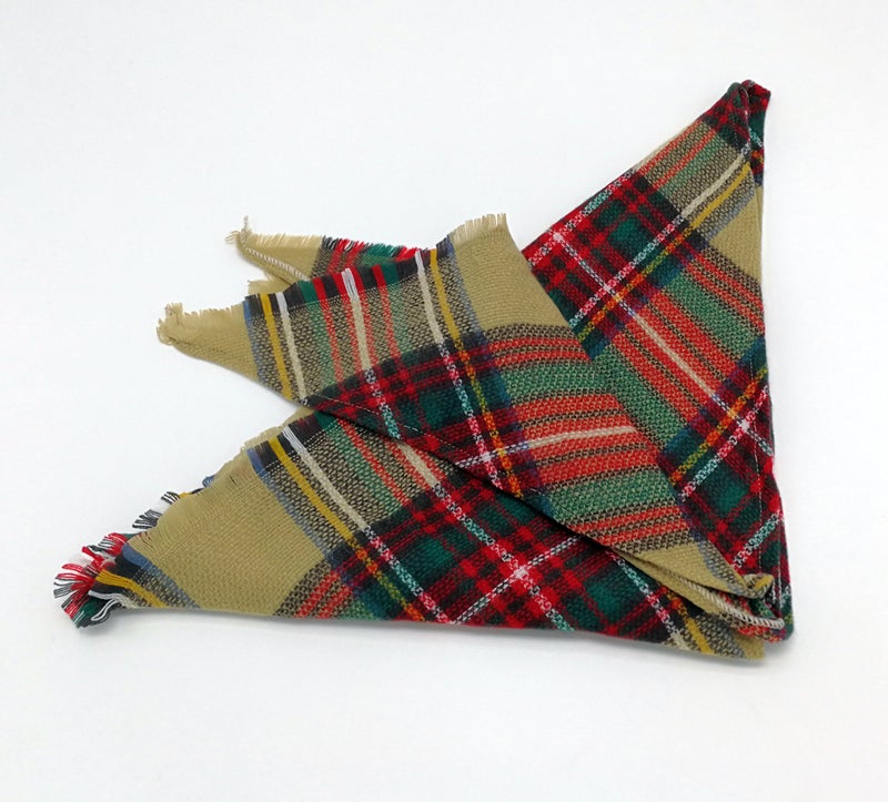 Wander Agio Womens Warm Scarf Triangle Shawls Large Scarves Stripe Plaid Fichu Triangle Camel Colour 7 - Image 4