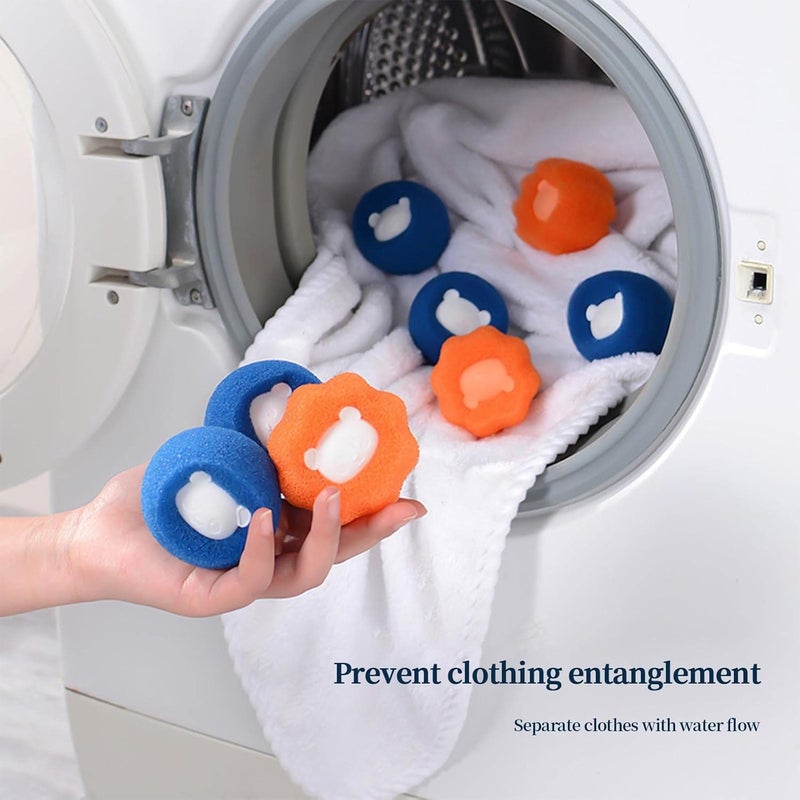 woobles 12pcs Pet Hair Remover,Reusable Pet Fur Laundry Catcher Hair Remover,Washing Machine Lint Remover Lint Remover,Dog Hair Remover,for Remover for Laundry,Bedding,Clothes (Blue 3pcs), 2.56x2.56 inch Blue - Image 3