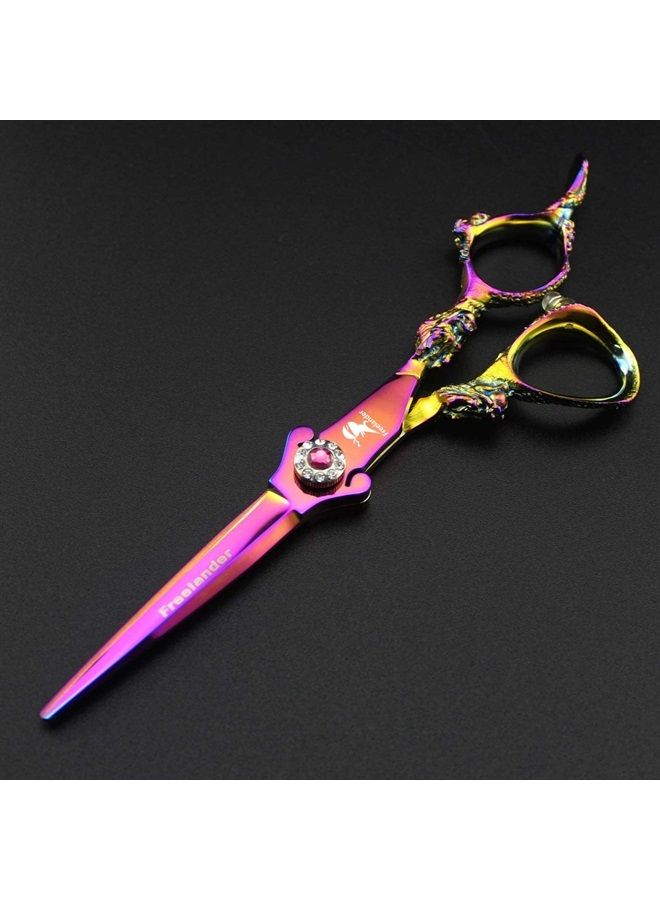 ROCOCO 6.0" Professional Japan 440C Hair Cutting Shears - Salon Hair Blending/Thinning/Texturizing Scissor for Barber or Home Use - Image 2