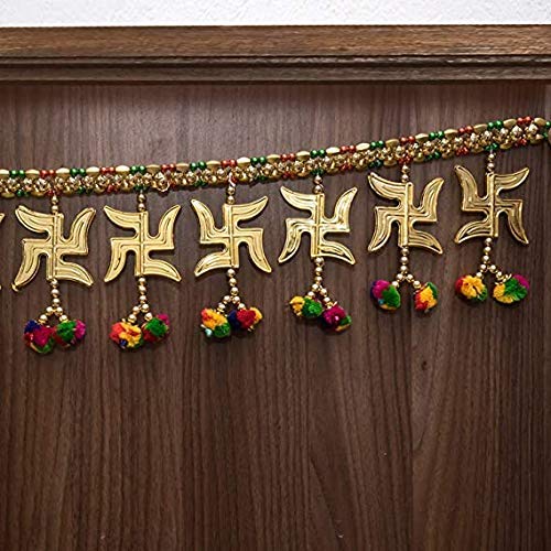 CREYENTES Lotus hangings for Decoration Handcrafted Lotus Toran Latkan with White Pearl for Decoration of Diwali Home Decoration Door Hanging Wall Hanging zSathiyo - Image 5