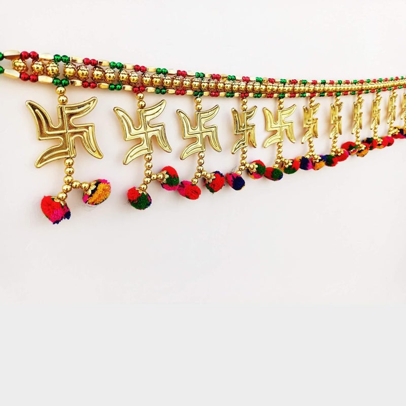 CREYENTES Lotus hangings for Decoration Handcrafted Lotus Toran Latkan with White Pearl for Decoration of Diwali Home Decoration Door Hanging Wall Hanging zSathiyo - Image 2