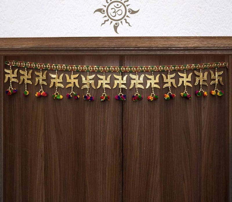 CREYENTES Lotus hangings for Decoration Handcrafted Lotus Toran Latkan with White Pearl for Decoration of Diwali Home Decoration Door Hanging Wall Hanging zSathiyo - Image 1