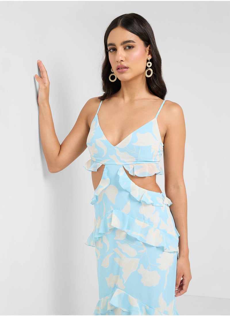PRETTY LAVISH - Strappy Cut Out Maxi Dress - Image 1