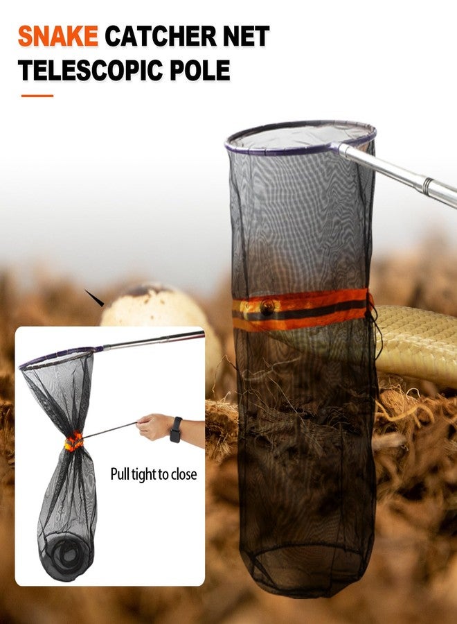 Smarkey Snake Catcher Net, Rattlesnake Grabber Hnadling Tool, Reptile Catch Telescopic Pole Stick, Rattle Snake Removing and Catching Picker with 12" Ring, Extends to 40 Inches - Image 5