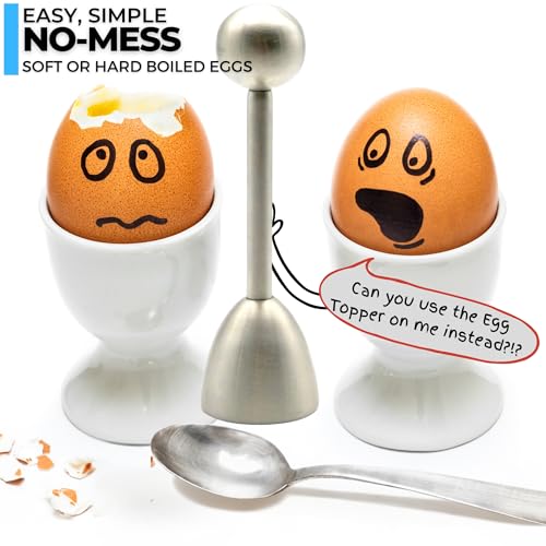 ICO Stainless Steel Egg Topper and Perfect Egg Opener for Soft Boiled Eggs, Egg Cracker for Hard Boiled Eggs - Image 5