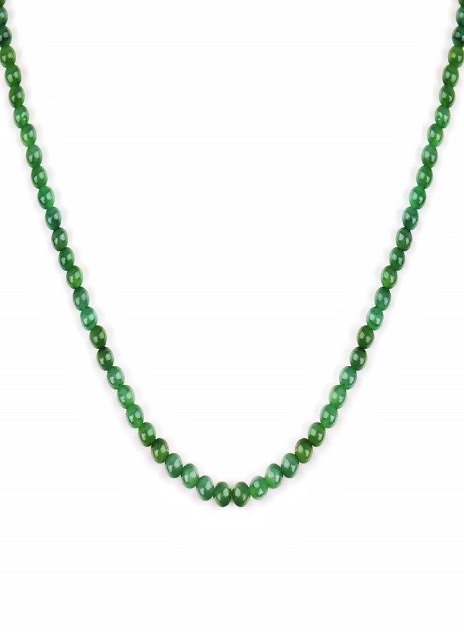 REGIS Pendant Necklace for Women: Natural Stone Beaded with Carved Beads, 25" Length, No Clasp - Fashionable, Women's Gifts for Birthday (6mm) - Image 1
