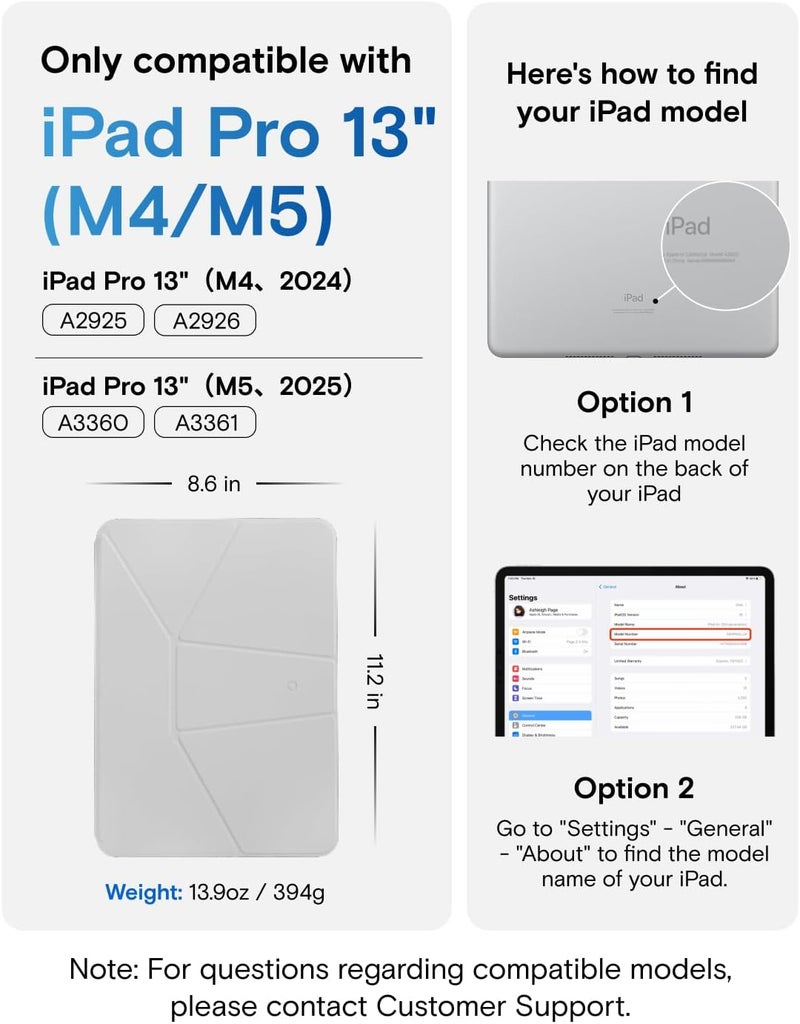 MOFT Dynamic Folio Case for iPad Pro 13"(M5 2025 / M4 2024) - [Reinforced Corner Protection] Stable Slim Magnetic Stand with 20+ Viewing Angles, Premium MOVAS Leather, Jet Black - Image 2
