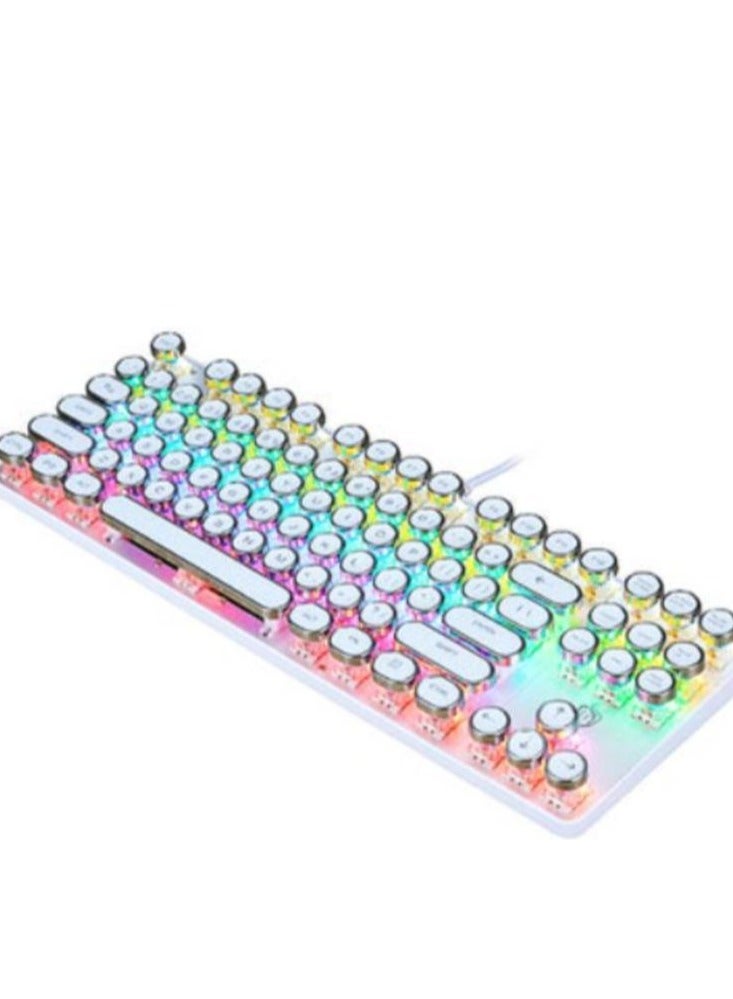 KUYING Mechanical 87-Keys Backlight Effect Wired Gaming Keyboard 