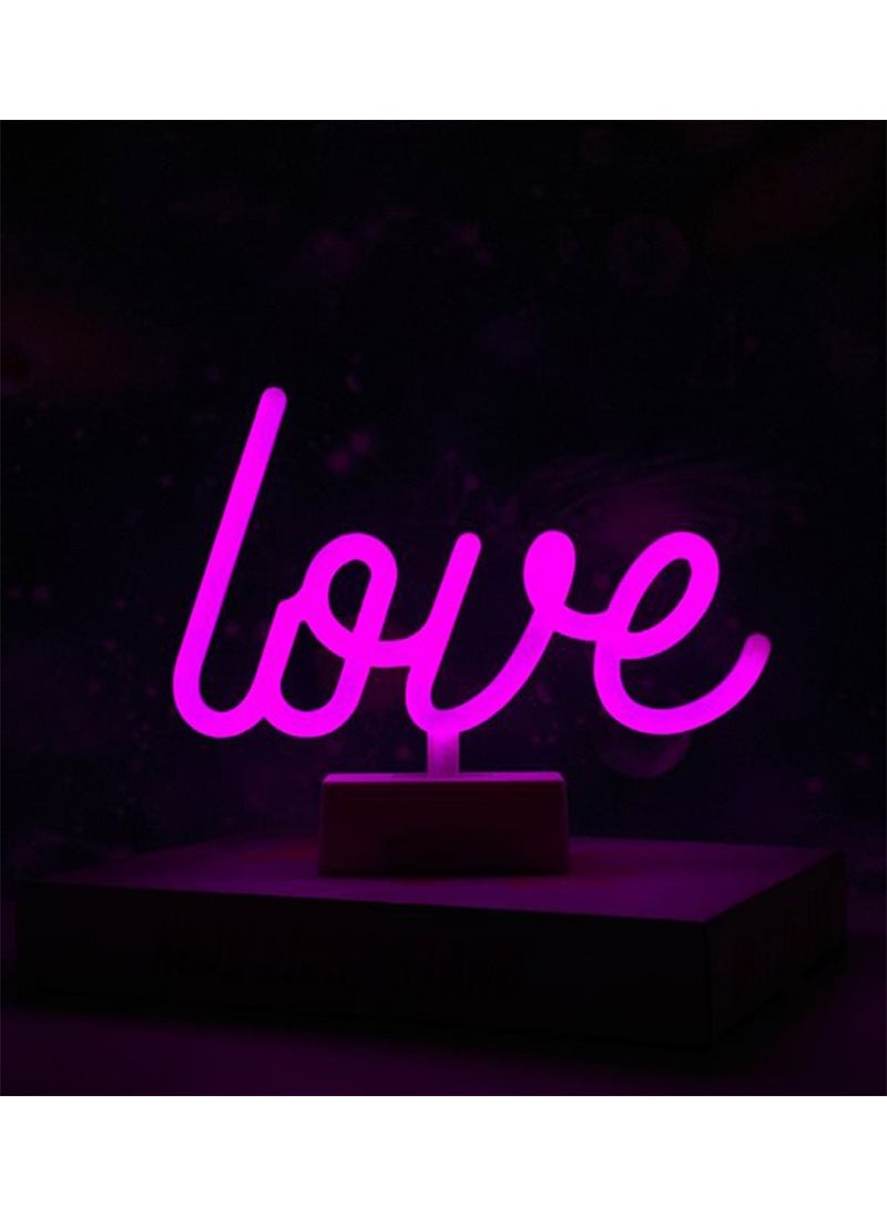 Hediyesahibi - Gift Holder Love Design Neon LED Lamp 30X16 cm - Image 1