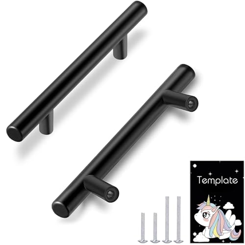 HBL' 30 Pack | 3 Inch Center to Center Matte Black Cabinet Pulls Kitchen Cabinet Handles,Made of Stainless Steel,Ideal for Cabinet,Drawer,Cupboard and Wardrobe. - Image 1