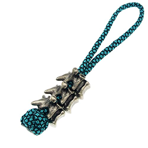 KMOATIM Retro Brass Vertebrae Knife Lanyard Beads,3pcs Antique EDC Flashlight Paracord Charms Pendant Bead Stopper for Cord Bracelet Keychains DIY Metal Accessories - Image 5