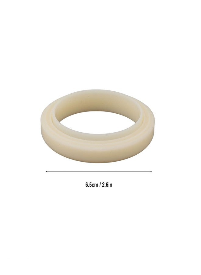 Kodrily 54mm Silicone Steam Ring, 2Pcs Group Head Gasket, Soft Coffee Machine Seal, 6.5cm Outer Diameter Flexible Gasket Replacement Part for 870 878 880 860 840 810 450 500, Beige - Image 2