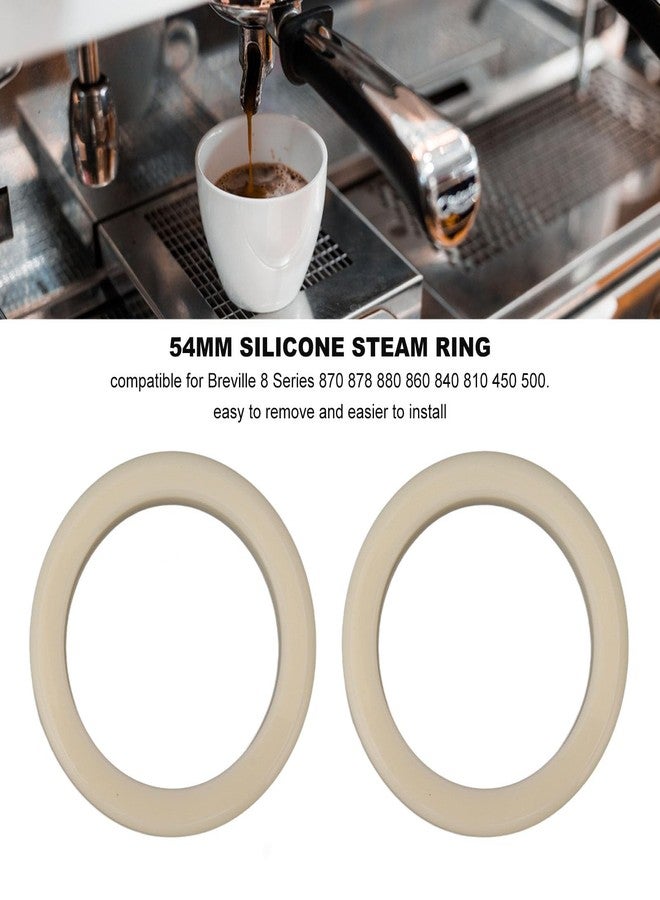 Kodrily 54mm Silicone Steam Ring, 2Pcs Group Head Gasket, Soft Coffee Machine Seal, 6.5cm Outer Diameter Flexible Gasket Replacement Part for 870 878 880 860 840 810 450 500, Beige - Image 5
