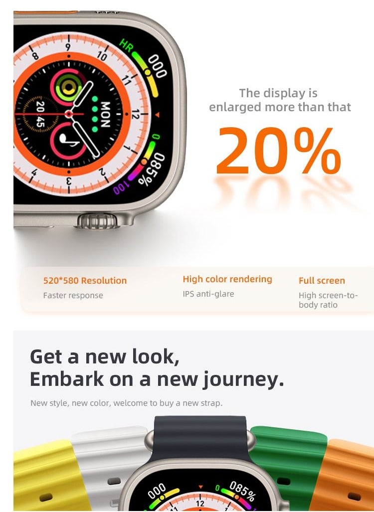 Generic - ZW8 Ultra MAX Smart Watch silver - Image 1