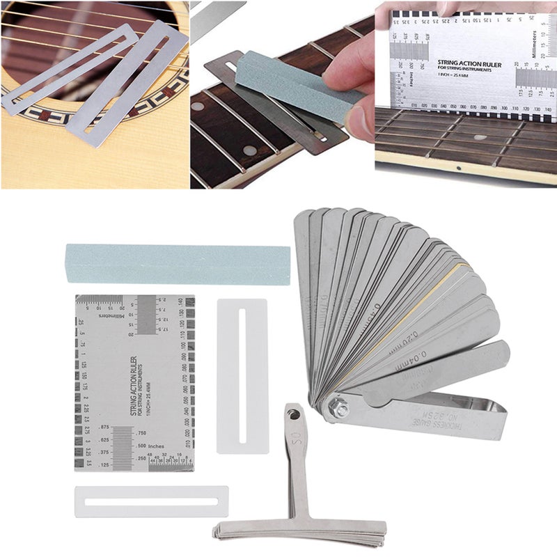 Guitar Tool Set Including Sander Radius Gauge String Action Ruler Fingerboard Guards - Image 2
