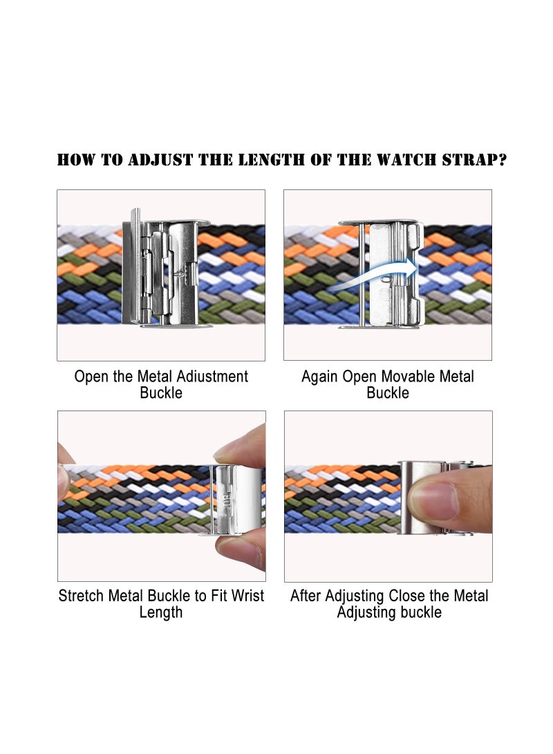 SYOSI Braided Strap Compatible with Xiaomi Smart Band 8, Breathable Stretchable Elastic Sport Strap Replacement Band for Women Men Children - Image 5