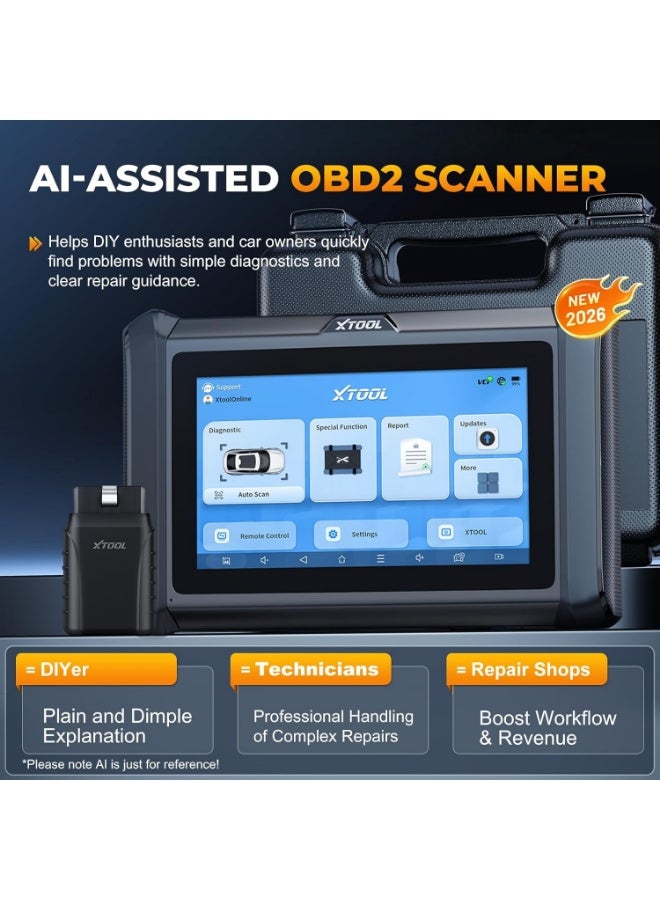 XTOOL D7W Wireless OBD2 Scanner, Bidirectional Car Diagnostic Tool with Online Coding, 4K+ Active Tests, Full System, 39+ Resets, V.A.G Guide, PMI, DoIP/CAN FD/FCA - Image 3