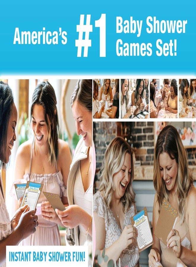 نيتز ألعاب نيتز لحفل استقبال المولود الجديد (ولد) - 7 ألعاب ممتعة فورية - بطاقات توقعات المولود، لعبة تخمين من هو الأب أو الأم، لعبة ترتيب الكلمات، بطاقات نصائح، لعبة الرسم والتخمين، لعبة معرفة حجم بطن الأم، لعبة حفل استقبال المولود - Image 3