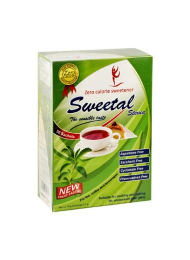 Sweetal sweetal diet sugar sweetal stevia 50 sachet 