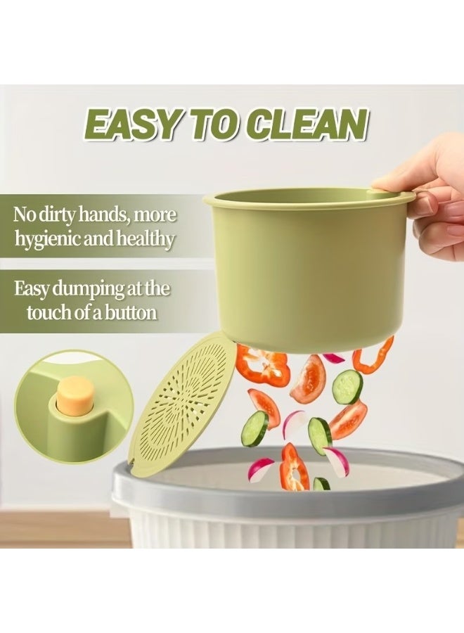 Goolsky Multi-Color Hanging Kitchen Sink Drain Basket, Green/Yellow/White, Multifunctional Draining & Storage Gadget - Image 4