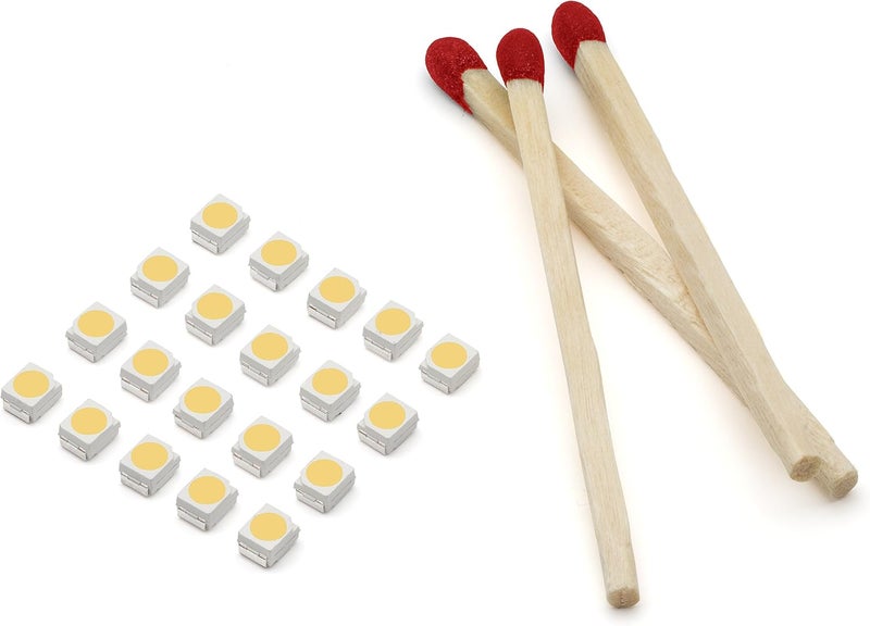 Oznium 20 Pieces of PLCC-2 Surface Mount LEDs, 3528 Size SMD SMT LED - Aqua - Image 2