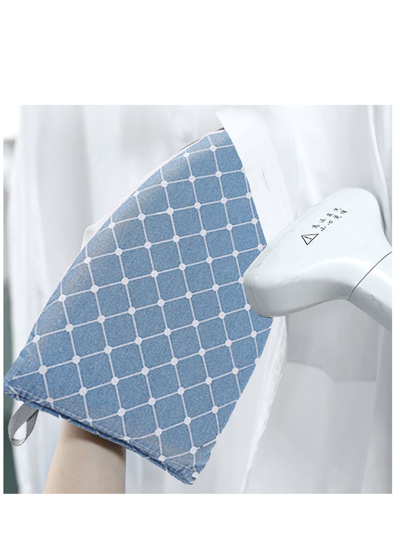 Garment Steamer Ironing Glove Waterproof Heat Resistant Anti Steam Mitt with Finger Loop Complete Care Protective Garment Steaming Mitt Accessories for Clothes (Blue) - Image 1