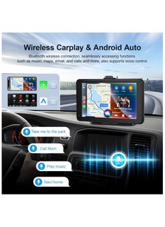 Portable 7-Inch IPS Touchscreen Car Stereo with Wireless Apple CarPlay, Android Auto, In-Dash Navigation, Bluetooth, Mirror Link, Voice Control, and FM/AUX Cable Connectivity - pzsku/Z935996943EF8F87C8879Z/45/_/1726069258/45fc1ae0-6bbd-4e99-b5ce-420201ede482