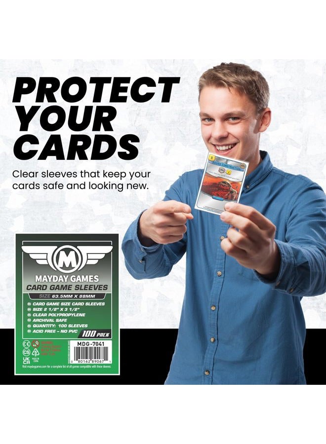 Mayday Games Card Sleeves 2 1/2" X 3 1/2" (4x100 Pack, 400 sleeves) - Image 2