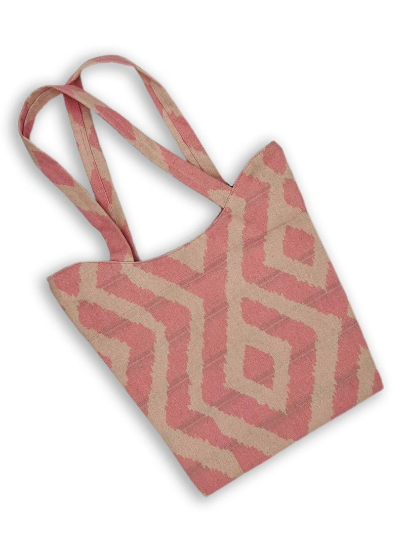Gharibo Bags casual printed linen tote bag W230007C 