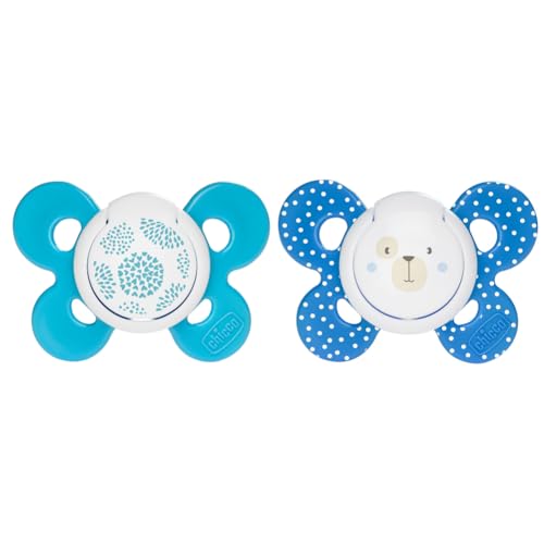 Chicco PhysioForma Utra Ergonomic Pacifier for Babies (6-16 Months) (1 Pc) (Any Colour) | Baby Teether/Soother with Unique Shape to Support Baby's Breathing | Soft Silicon Material | BPA Free (Blue) - Image 1
