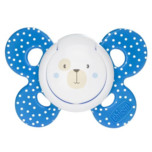 Chicco PhysioForma Utra Ergonomic Pacifier for Babies (6-16 Months) (1 Pc) (Any Colour) | Baby Teether/Soother with Unique Shape to Support Baby's Breathing | Soft Silicon Material | BPA Free (Blue) - Image 2