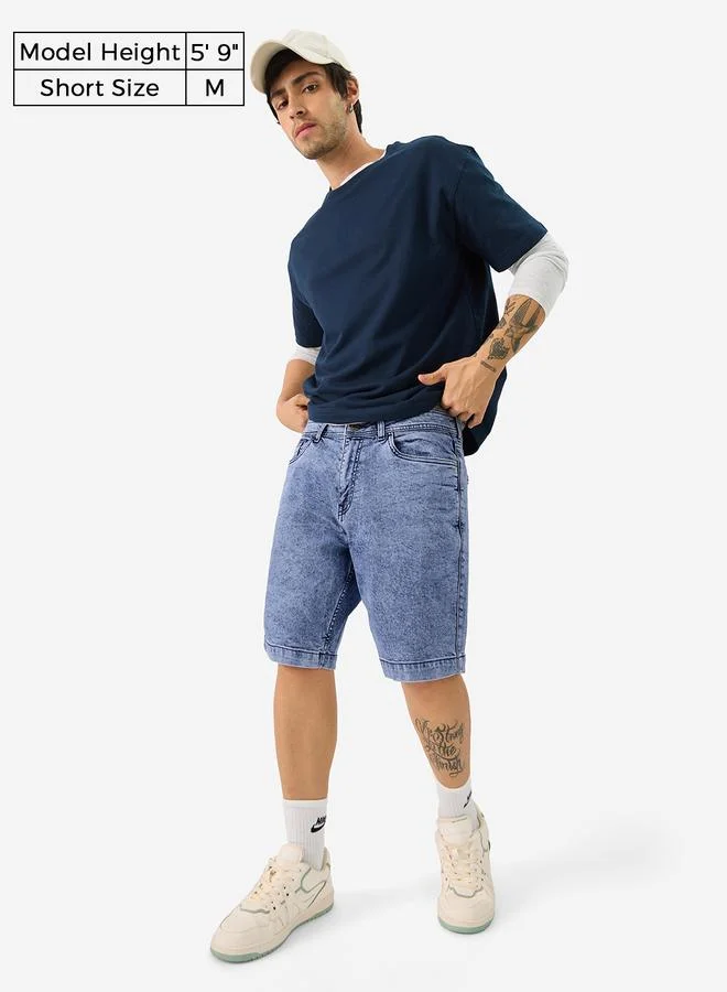 ذا سوليد ستور شورت دنيم بجيوب