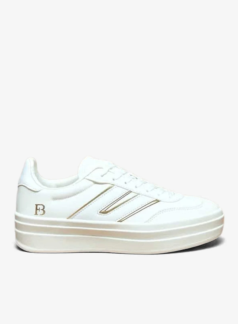 Women Panelled Lace-Up Low Ankle Sneakers