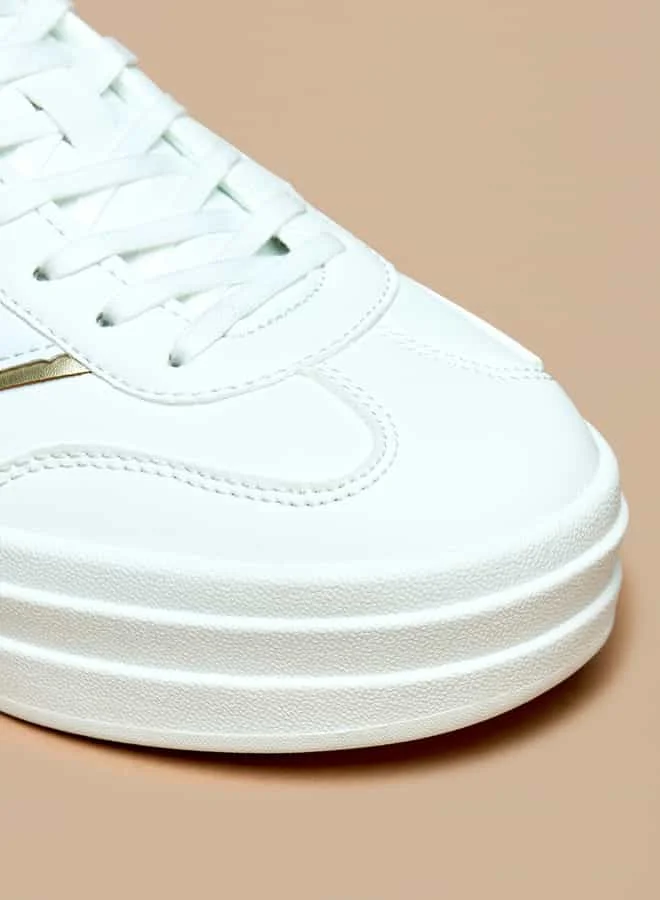 Flora Bella By Shoexpress Women Panelled Lace-Up Low Ankle Sneakers