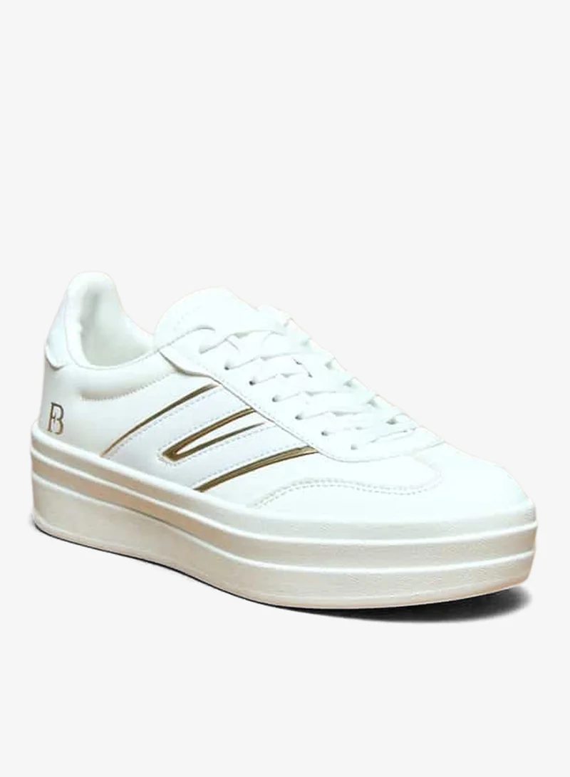 Flora Bella By Shoexpress Women Panelled Lace-Up Low Ankle Sneakers