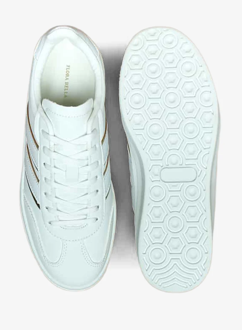 Flora Bella By Shoexpress Women Panelled Lace-Up Low Ankle Sneakers