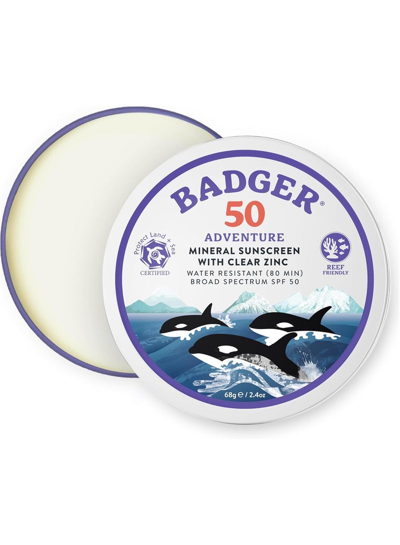Biodegradable Sunscreen in Metal Tin, SPF 50 Zinc Oxide Sunscreen with 98%