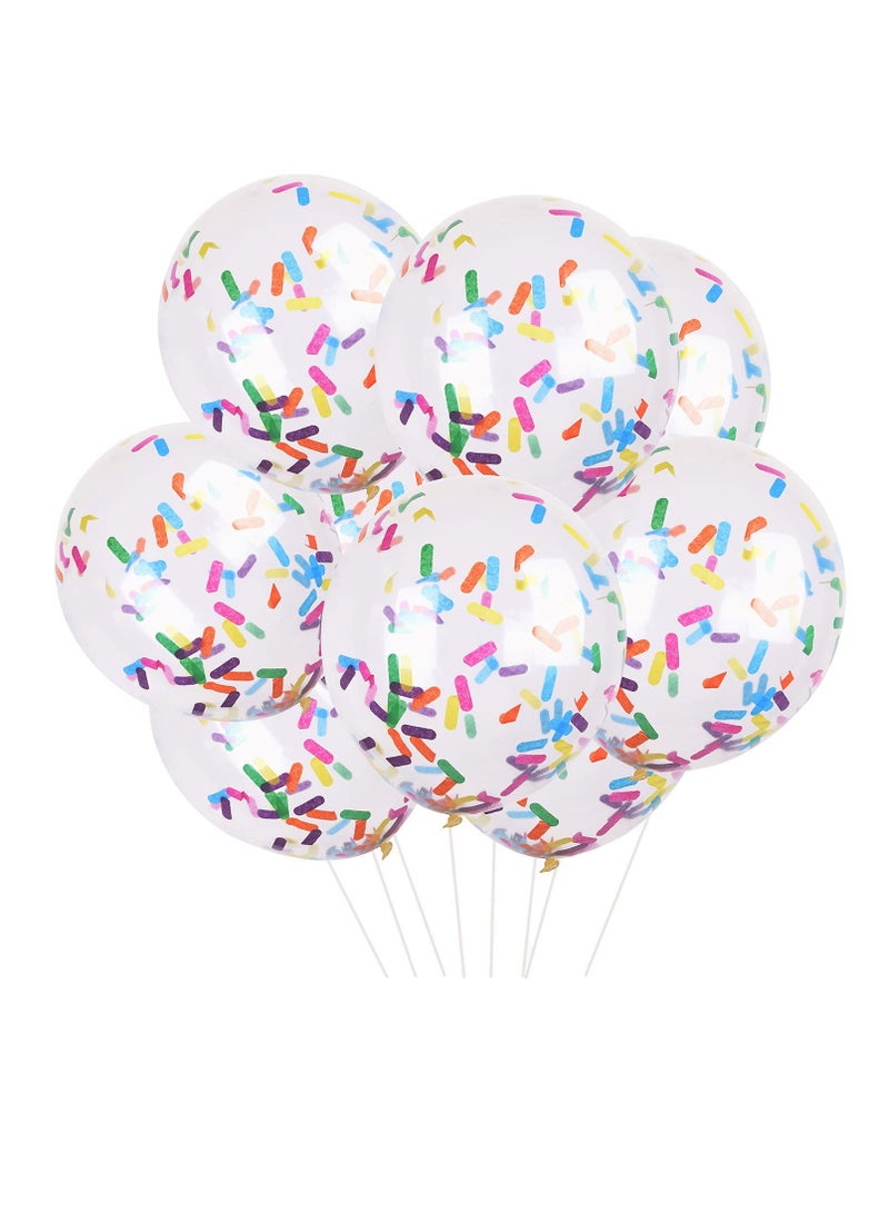 Excefore Party Balloons, Birthday Balloons Sprinkles Confetti Balloons Pack - Ice Cream Sprinkle Balloons. Latex Balloons, 12-Inch with Confetti for Party Decorations, Wedding & Bridal, Baby Shower (50PCS) - Image 1